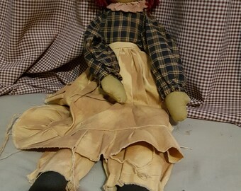 Primitive raggedy Ann doll