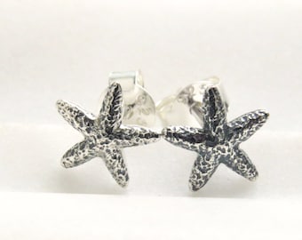 Starfish Stud Earrings • Sterling Silver Starfish • Sea Star Earrings • Starfish Jewelry • Post Earrings • Bridesmaid Gift • Beach Wedding