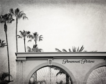 Paramount Pictures Gates, Hollywood, Los Angeles Photography, Black and White, Movie Studio, LA Wall Art, California Photo, Fine Art Print
