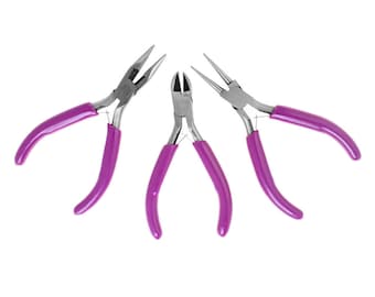3 Piece Mini Tool Set Flat nose/round nose/cutters