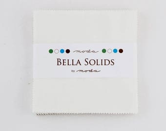 Charm Pack - White - Bella Solids