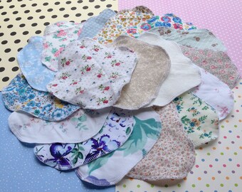 GRAB BAG 3-7-15, 100% Cotton Reusable Cloth Pantyliners, Panty Liners, Variety Set, 3 Sizes, Daily Freshness
