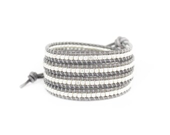 Silver Mist 4 Wrap Bracelet