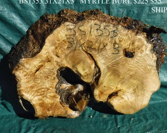 Myrtle burl slab - live edge table slab - coffee table - bs1353