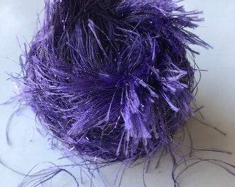 Eyelash Yarn -- Mystery Purple Eyelash