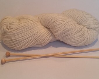 White Alpaca Yarn - approx 200 yds