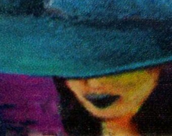 original art aceo drawing witch hat