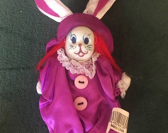 Heimann Porcelain doll creepy doll clown creepy clown doll rabbit face "wabbit"