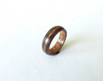 wood & carbon fiber lines ring