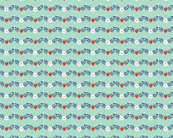 Vintage Market - Vintage Vine Mint by Tasha Noel for Riley Blake Fabrics, 1/2 yard, C4565-Mint