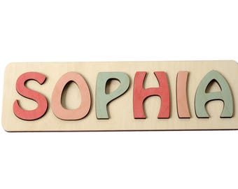 Personalized Name, Puzzle Name, Personaziled Toy, Personalized Baby Name, wooden custom name puzzle