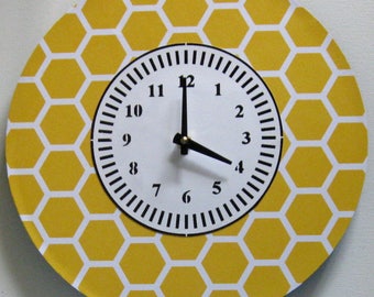 Wall clock. Modern clock. Vinyl clock. Unique clock. Office clock.