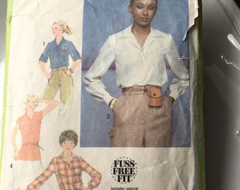 Simplicity Pattern 8715, Size 16 Miss, Vintage Blouse Pattern, Vintage Simplicity Pattern,