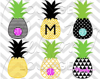 Pineapple Monogram svg, 12 monogram svg, pineapple svg, summer svg, fruit svg, monogram cut file, digital cut file, commercial use OK