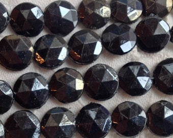Vintage Antique Gunmetal Dark Silver 9 mm Nailhead Beads - 15