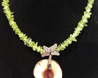Gorgeous Peridot with Red Cedar