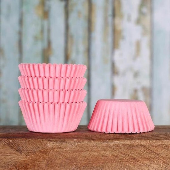 MINI Light Pink Cupcake Liners Mini Pastel Pink Cupcake