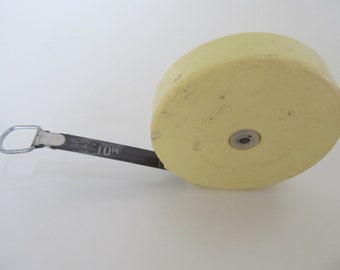 10m Vintage Tape Measure Butter Color Industrial Tape Measure Soviet Tape Measure