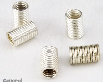 5mm x 10mm Silver Wire Tube Bead (30 Pcs) #4118