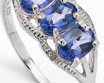 1.4 carat tw genuine tanzanite ring size 6.5
