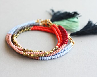 Boho Bracelet, Beaded Boho Bracelet, Friendship Bracelet, Bracelet Stack, Stacking Bracelet, Bracelet for Women, Gift for Women, Boho Gift