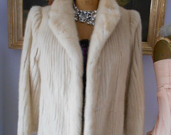 Gorgeous 1960's White Mink Stroller/Jacket