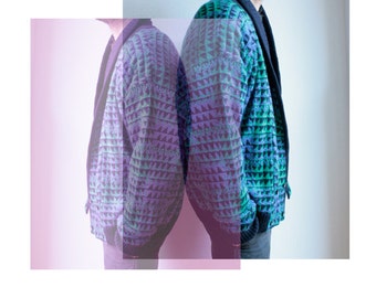 Vintage Cardigan, 80s 90s, vest, trash, hipster, cool look, men's clothing, mix, green blue