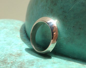 Two Faceted Band Ring in solid Sterling Silver / Minimalist Band / Made in Australia