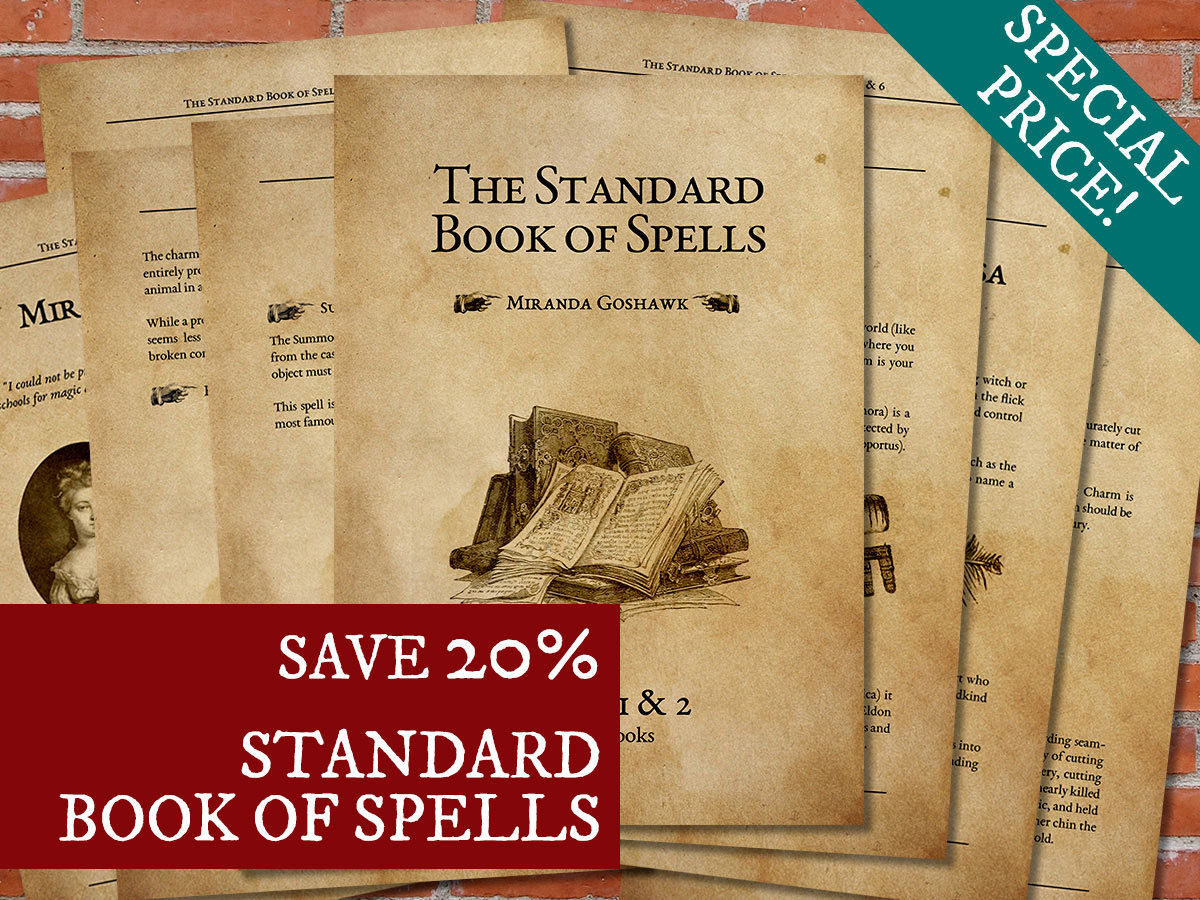 Harry Potter Standard Book of Spells Printable book COMPLETE