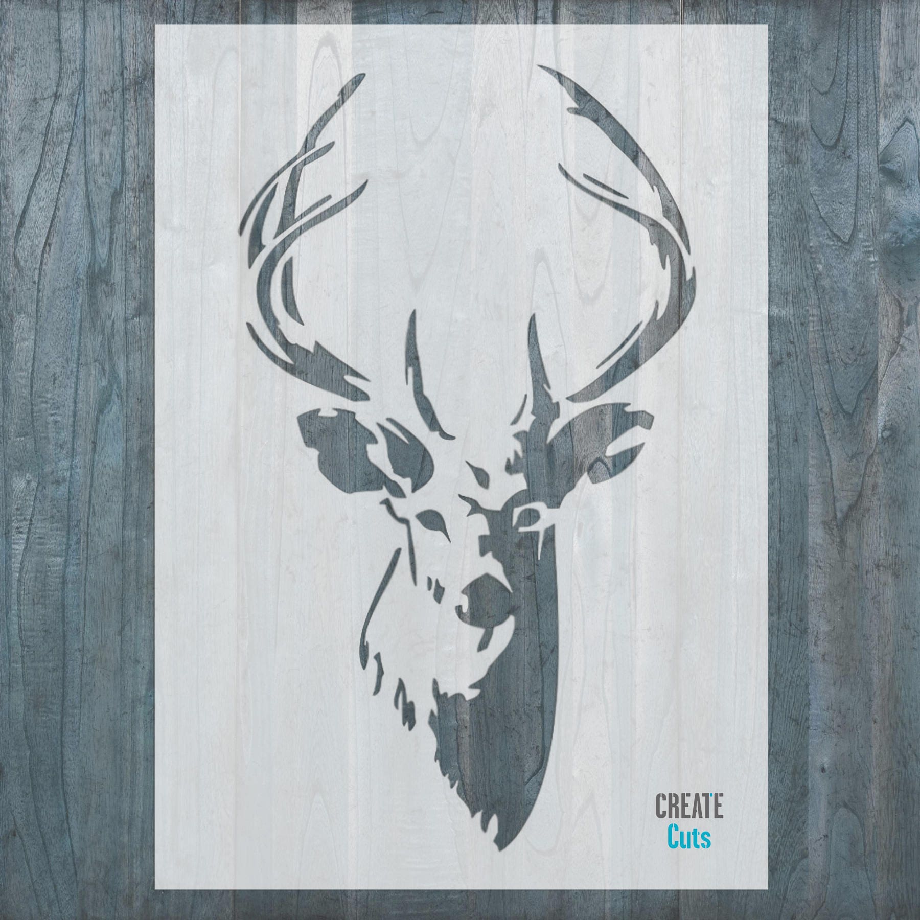 Deer with Antlers reusable STENCIL for home wall interior