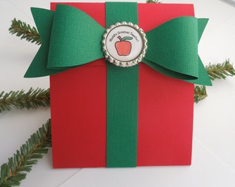 Teacher Gift Card Holder, Christmas Gift Card Holder for Teacher