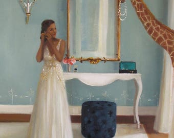 Lady In Waiting. Art Print