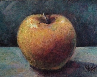 Apple Painting Original Painting 5 x 7"