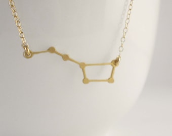 Big Dipper Constellation Necklace, Ursa Major Necklace, Constellation Necklace, Big Dipper Charm, Beau And Stella