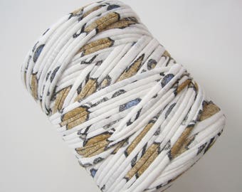 Printed Trapilho big cotton thread, yarn for carpets, baskets, wire weaving, t-shirt yarn, ribbon xxl, spaghetti