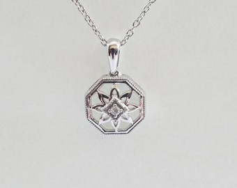 Sterling Silver .02 CT Diamond Necklace