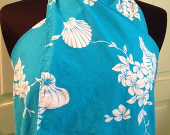 Hilo Hatties Turquoise Hawaiian Sarong Dress