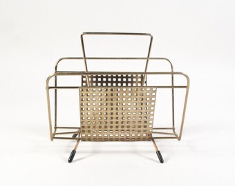 60s vintage napkin holder, metal napkin holder, mid century