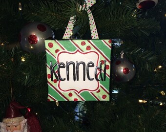 Christmas Name Ornament Painting