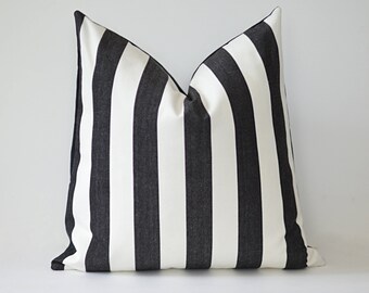 Black and White Stripe Pillow Cover