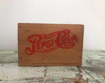 Vintage miniature wooden soda crate