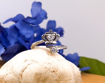 Queen Crown Sterling Silver Ring