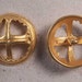Set of 6 JHB Intl Gold Round Metal Buttons Cross 1-1/8” or 28 mm lyk0058