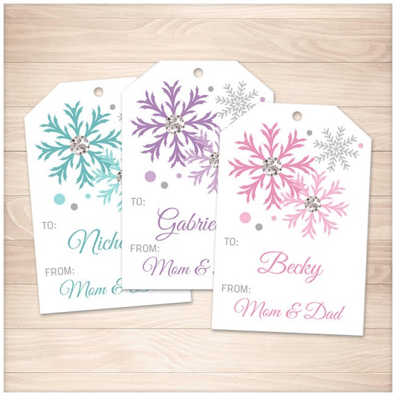 snowflake gift tag