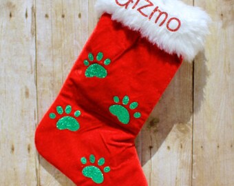Cat Personalized Stocking/Dog Personalized Stocking, Pet Personalized Stocking, Christmas Stocking for Pet/Christmas Personalised Stocking