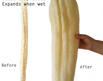 Cleo's Natural X-Large Loofah Bath Sponge | Back Scrubber | Shower Loofah | loofa | luffa | Exfoliating Sponge | Individually Packed
