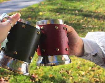 Leather Wrapped Tankard LARP SCA Renaissance Faire