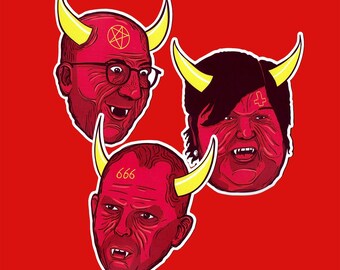 REAL RED DEVILS - 3 Max stickers 10cm