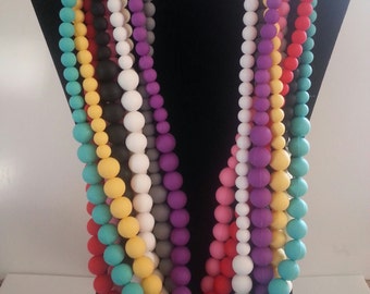 Black Friday Sale! Silicone Nursing / Teething Necklace for Mommy! 100% Silicone Beads, BPA free! Baby Shower! New Mom!