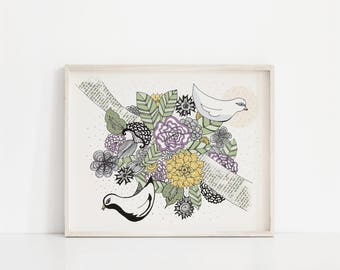 Nest in Bloom 8"x10" giclee print